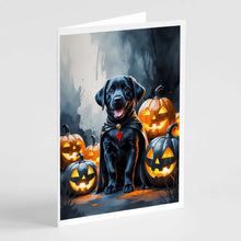 Load image into Gallery viewer, Black Labrador Retriever Puppy Halloween Greeting Cards Pack of 8