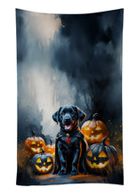 Load image into Gallery viewer, Black Labrador Retriever Puppy Halloween Kitchen Towel