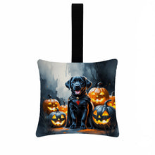 Load image into Gallery viewer, Black Labrador Retriever Puppy Halloween Mini Hanging Pillow Ornament 3.5 × 3.5