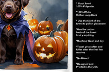 Load image into Gallery viewer, Chocolate Labrador Retriever Puppy Halloween Kitchen Towel