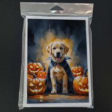 Load image into Gallery viewer, Yellow Labrador Retriever Puppy Halloween Greeting Cards Pack of 8