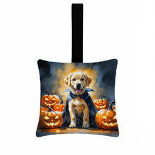 Load image into Gallery viewer, Yellow Labrador Retriever Puppy Halloween Mini Hanging Pillow Ornament 3.5 × 3.5