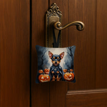 Load image into Gallery viewer, Miniature Pinscher Puppy Halloween Mini Hanging Pillow Ornament 3.5 × 3.5