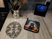 Load image into Gallery viewer, Newfoundland Puppy Halloween Pair of Pot Holders