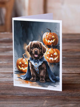 Load image into Gallery viewer, Chocolate Newfoundland Puppy Halloween Greeting Cards Pack of 8