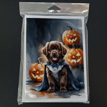 Load image into Gallery viewer, Chocolate Newfoundland Puppy Halloween Greeting Cards Pack of 8