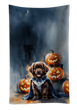 Load image into Gallery viewer, Chocolate Newfoundland Puppy Halloween Kitchen Towel