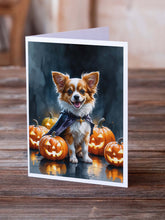 Load image into Gallery viewer, Papillon Puppy Halloween Greeting Cards Pack of 8