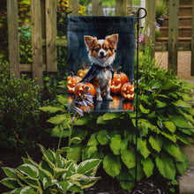 Load image into Gallery viewer, Papillon Puppy Halloween Garden Flag