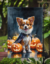 Load image into Gallery viewer, Papillon Puppy Halloween Garden Flag