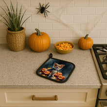 Load image into Gallery viewer, Papillon Puppy Halloween Pair of Pot Holders
