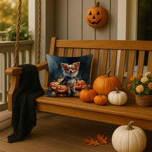 Load image into Gallery viewer, Papillon Puppy Halloween Throw Pillow