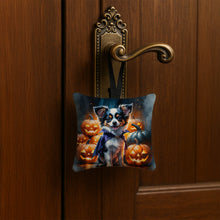 Load image into Gallery viewer, Tricolor Papillon Puppy Halloween Mini Hanging Pillow Ornament 3.5 × 3.5