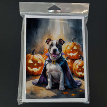 Load image into Gallery viewer, Pit Bull Terrier Puppy Halloween Greeting Cards Pack of 8
