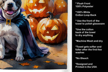Load image into Gallery viewer, Pit Bull Terrier Puppy Halloween Kitchen Towel