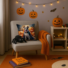 Load image into Gallery viewer, Pit Bull Terrier Puppy Halloween Throw Pillow