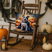 Load image into Gallery viewer, Pit Bull Terrier Puppy Halloween Throw Pillow