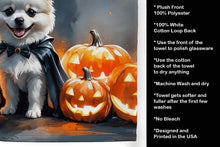 Load image into Gallery viewer, White Pomeranian Puppy Halloween Kitchen Towel