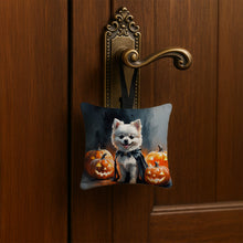 Load image into Gallery viewer, White Pomeranian Puppy Halloween Mini Hanging Pillow Ornament 3.5 × 3.5