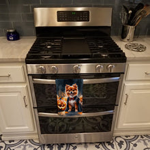 Load image into Gallery viewer, Pomeranian Puppy Halloween Kitchen Towel