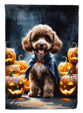 Load image into Gallery viewer, Chocolate Poodle Puppy Halloween House Flag