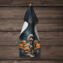 Load image into Gallery viewer, Chocolate Poodle Puppy Halloween Kitchen Towel