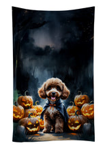Load image into Gallery viewer, Chocolate Poodle Puppy Halloween Kitchen Towel