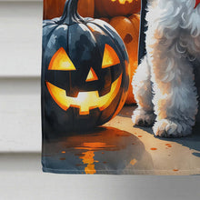 Load image into Gallery viewer, White Poodle Puppy Halloween House Flag
