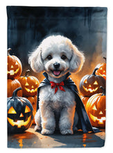 Load image into Gallery viewer, White Poodle Puppy Halloween House Flag