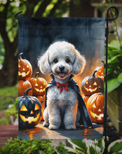 Load image into Gallery viewer, White Poodle Puppy Halloween Garden Flag