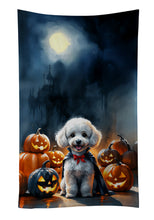 Load image into Gallery viewer, White Poodle Puppy Halloween Kitchen Towel