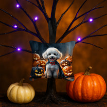 Load image into Gallery viewer, White Poodle Puppy Halloween Mini Hanging Pillow Ornament 3.5 × 3.5