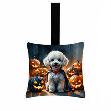 Load image into Gallery viewer, White Poodle Puppy Halloween Mini Hanging Pillow Ornament 3.5 × 3.5