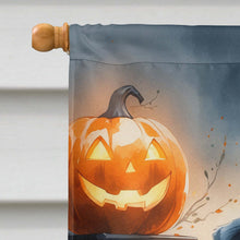 Load image into Gallery viewer, Black Pug Puppy Halloween House Flag