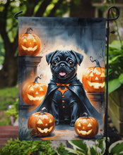 Load image into Gallery viewer, Black Pug Puppy Halloween Garden Flag