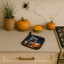 Load image into Gallery viewer, Pug Puppy Halloween Pair of Pot Holders