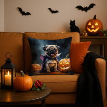 Load image into Gallery viewer, Pug Puppy Halloween Throw Pillow