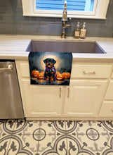 Load image into Gallery viewer, Rottweiler Puppy Halloween Kitchen Towel