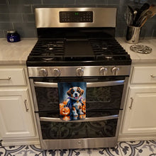 Load image into Gallery viewer, Saint Bernard Puppy Halloween Kitchen Towel