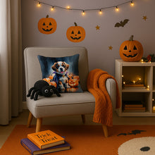 Load image into Gallery viewer, Saint Bernard Puppy Halloween Throw Pillow