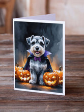Load image into Gallery viewer, Schnauzer Puppy Halloween Greeting Cards Pack of 8