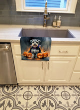 Load image into Gallery viewer, Schnauzer Puppy Halloween Kitchen Towel