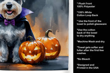 Load image into Gallery viewer, Schnauzer Puppy Halloween Kitchen Towel