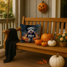 Load image into Gallery viewer, Schnauzer Puppy Halloween Throw Pillow