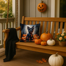 Load image into Gallery viewer, Scottish Terrier Puppy Halloween Throw Pillow