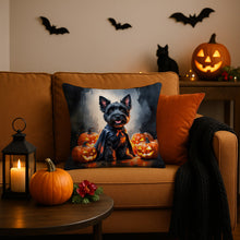 Load image into Gallery viewer, Scottish Terrier Puppy Halloween Throw Pillow