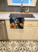 Load image into Gallery viewer, Sheltie Puppy Halloween Kitchen Towel