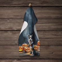 Load image into Gallery viewer, Sheltie Puppy Halloween Kitchen Towel