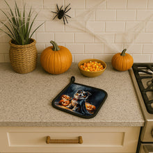 Load image into Gallery viewer, Sheltie Puppy Halloween Pair of Pot Holders