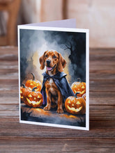 Load image into Gallery viewer, Vizsla Puppy Halloween Greeting Cards Pack of 8